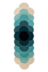 Optical Flower Teal 61207