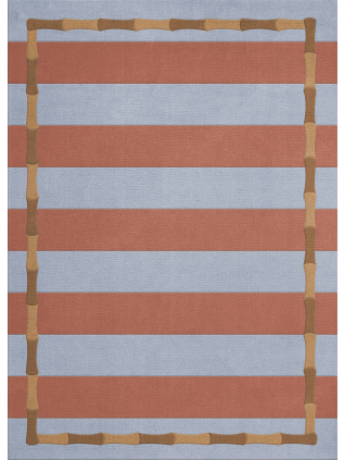 Alice Crawley Bamboo Stripe Blue Rust