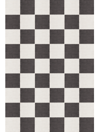 Chess Flatweave Black And White