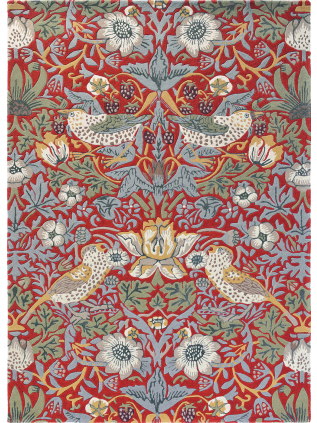 Morris & Co | Strawberry Thief Crimson 27700 | Carpet | Online Tapijten