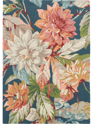 Sanderson | Dahlia & Rosehip Teal 050608 | Carpet | Online Tapijten