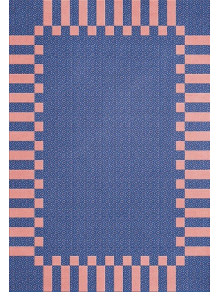 Layered | Teklan Frame Cobalt Salmon | Carpet | Online Tapijten