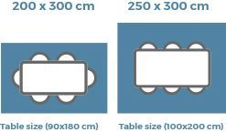 Six seat dining table