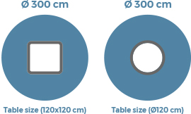 Round dining tables