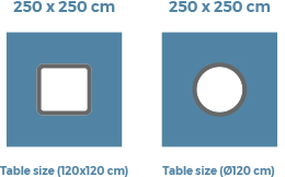 Square dining tables